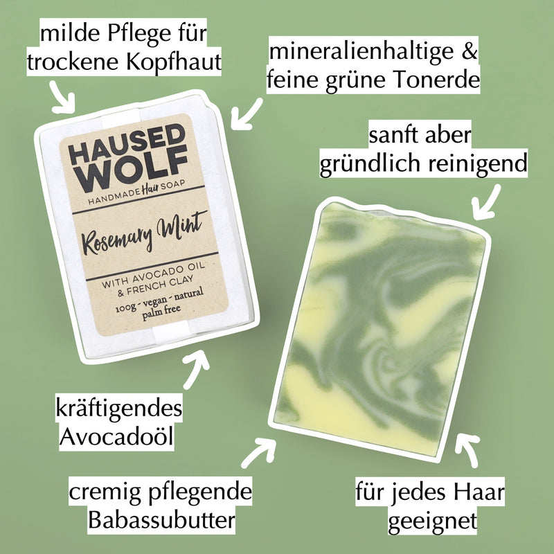 Rosemary Mint - Haarseife - Probiergröße